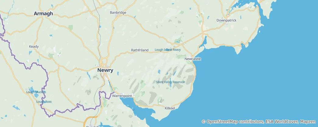 Mapa De Mourne AONB