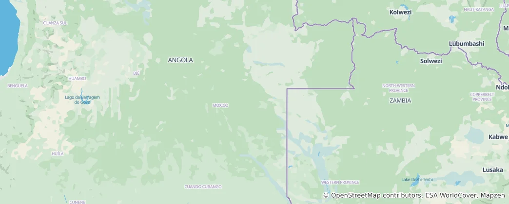 Map of Moxico Province