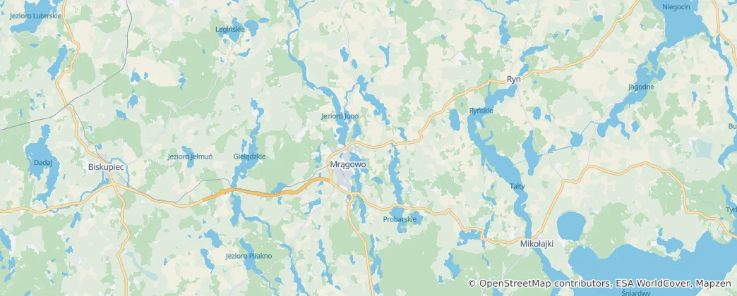 Karte von Mrągowo