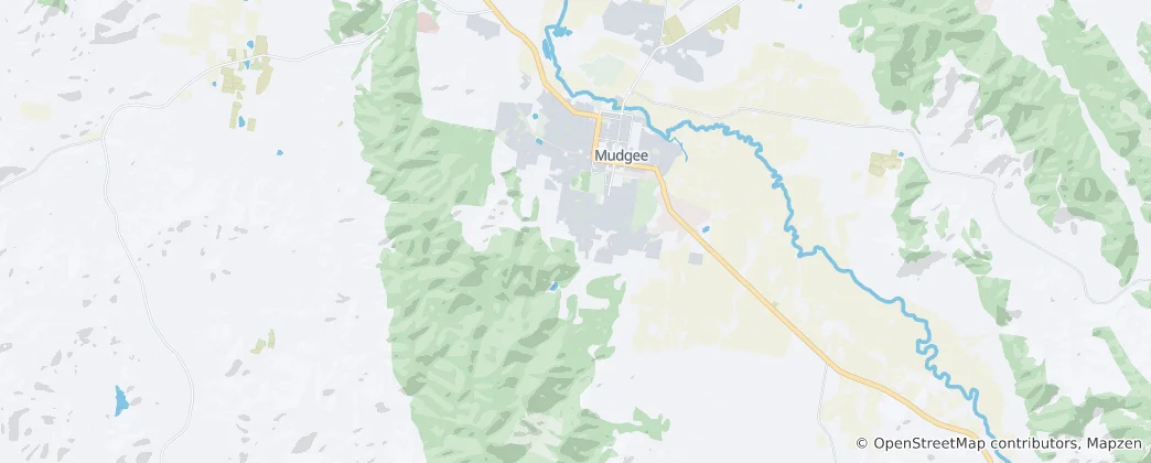 Kaart van Mudgee