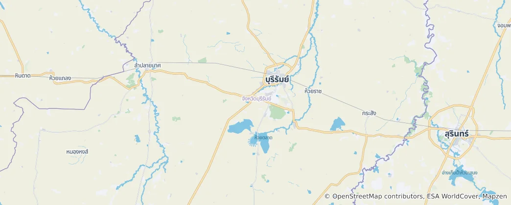 Mappa di Distretto di Mueang Buriram