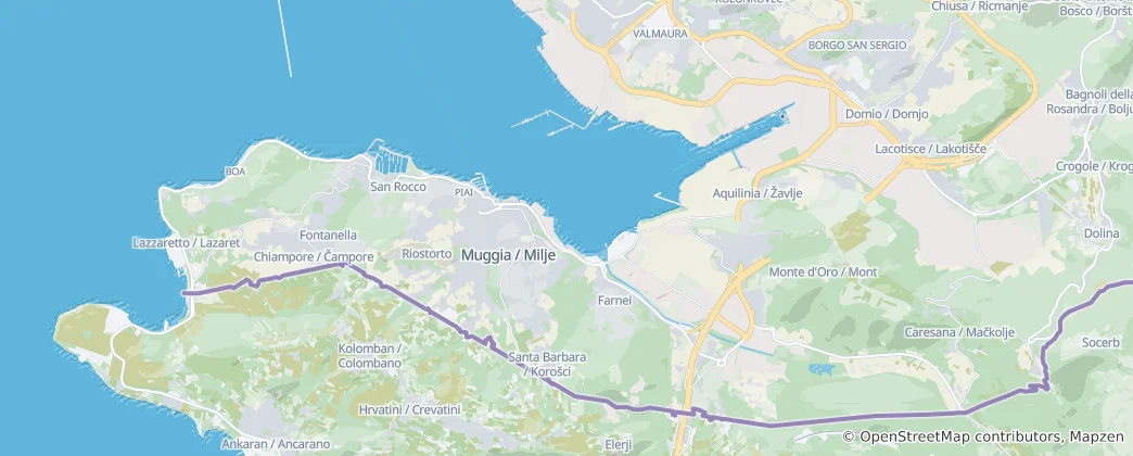 Térkép: Muggia