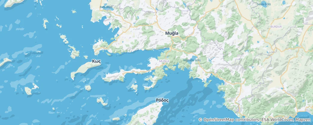 Map of Muğla Province
