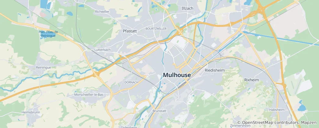 Karte von Mülhausen