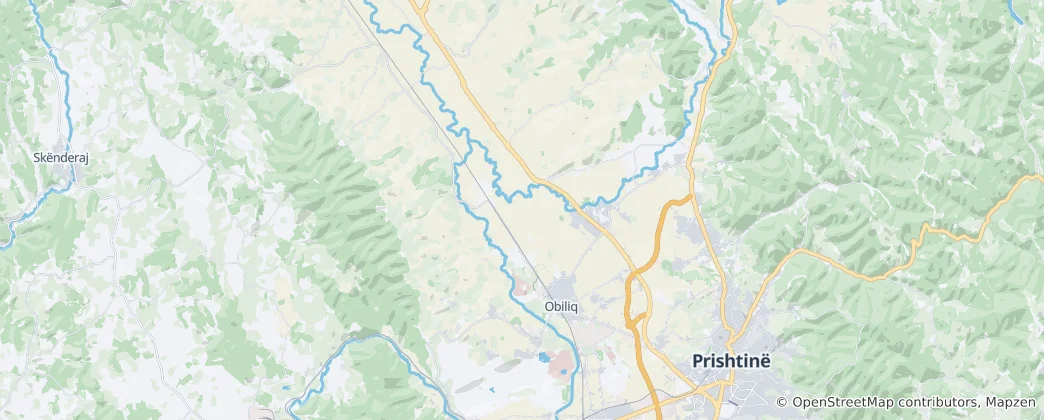 Mapa Municipality of Obiliq