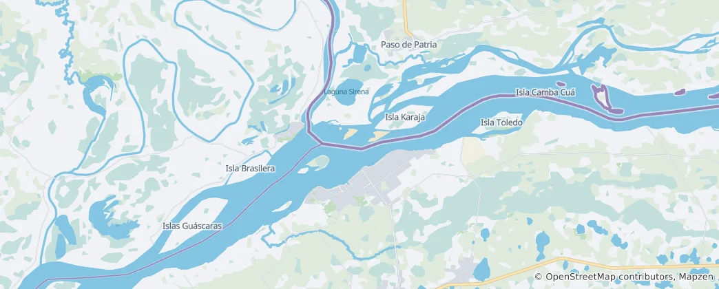 Carte de Municipio de Paso de la Patria