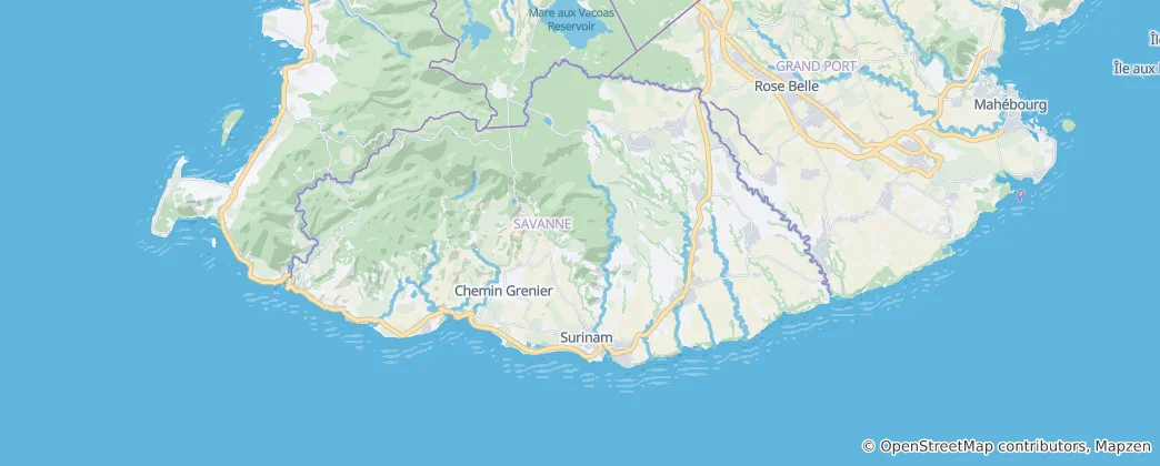 Mapa Savanne District