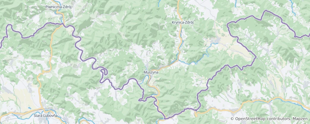 Map of Muszyna