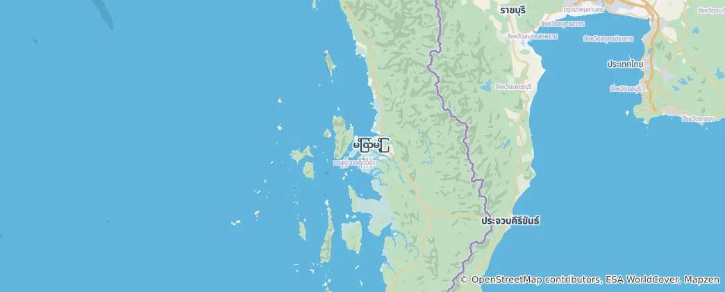 Map of Myeik District