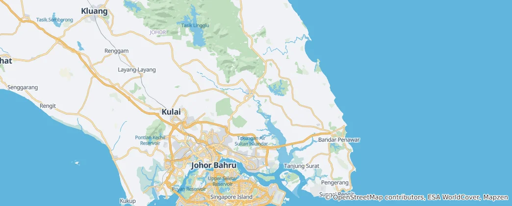 Karte von Kota Tinggi