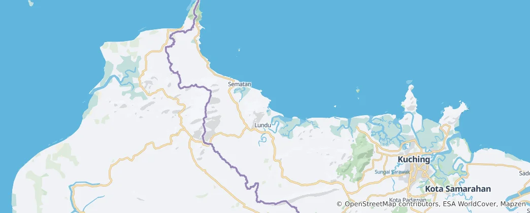 Lundu District 지도
