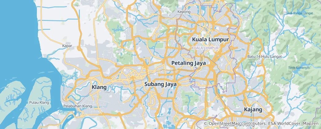 Mapa Petaling District
