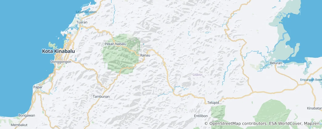 Mapa Ranau District