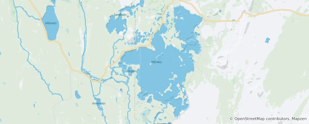 Map of Myvatn