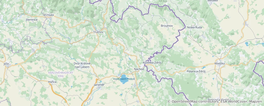 Map of Náchod District