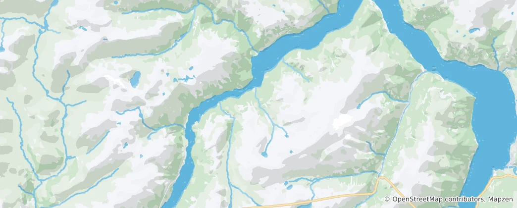 Mapa Nærøyfjorden