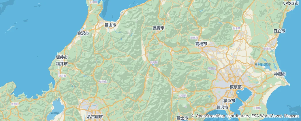 Mapa Nagano