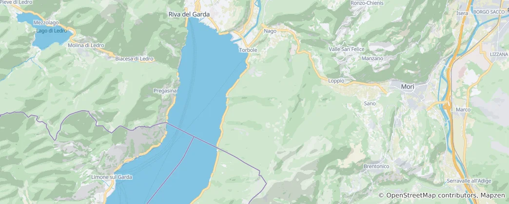Map of Nago–Torbole