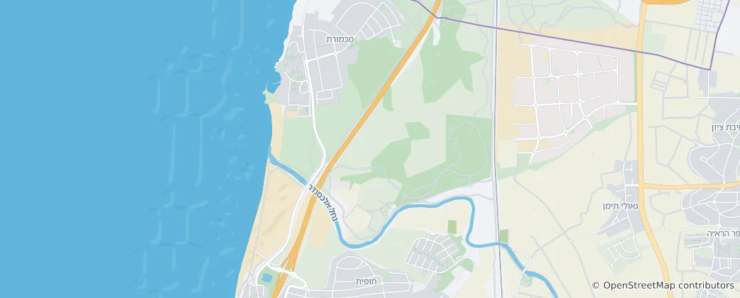 Mappa di Nahal Alexander National Park