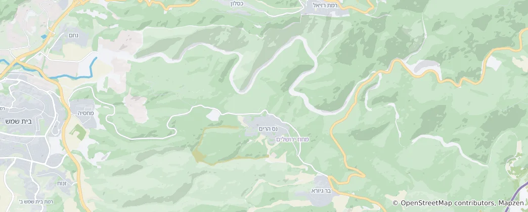 Mapa Nahal Sorek Nature Reserve