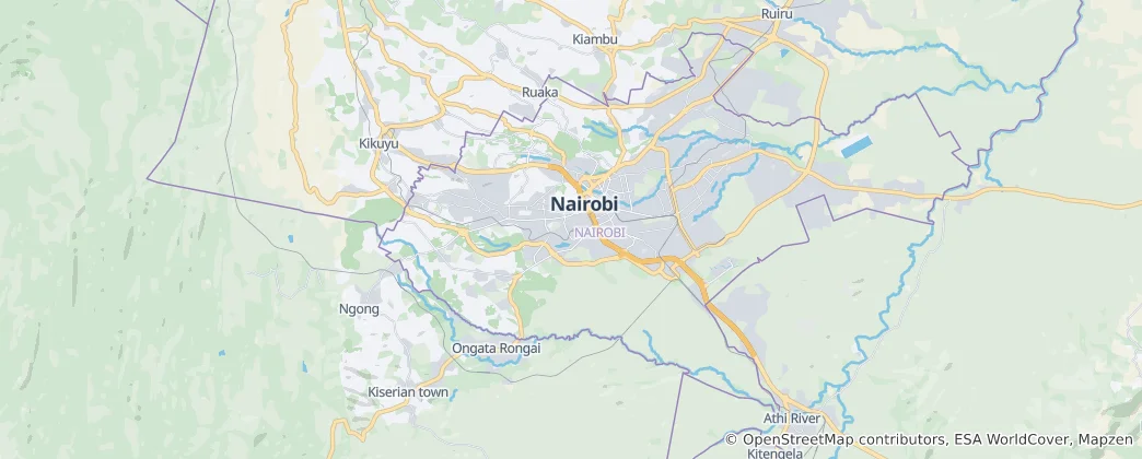 Map of Nairobi City County