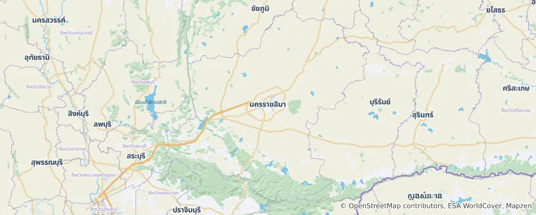 Mappa di Provincia di Nakhon Ratchasima