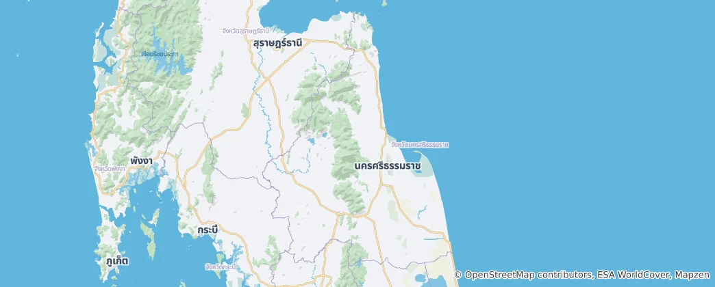 Map of Nakhon Si Thammarat Province