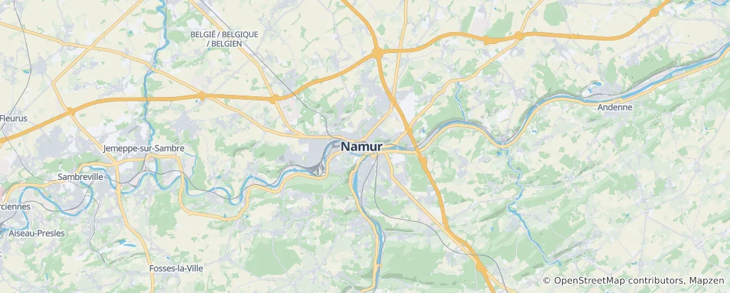 Map of Namur