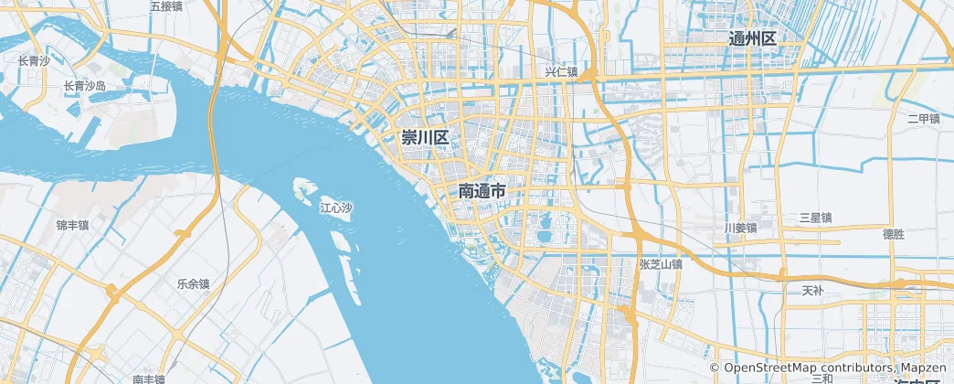 Karte von Nantong