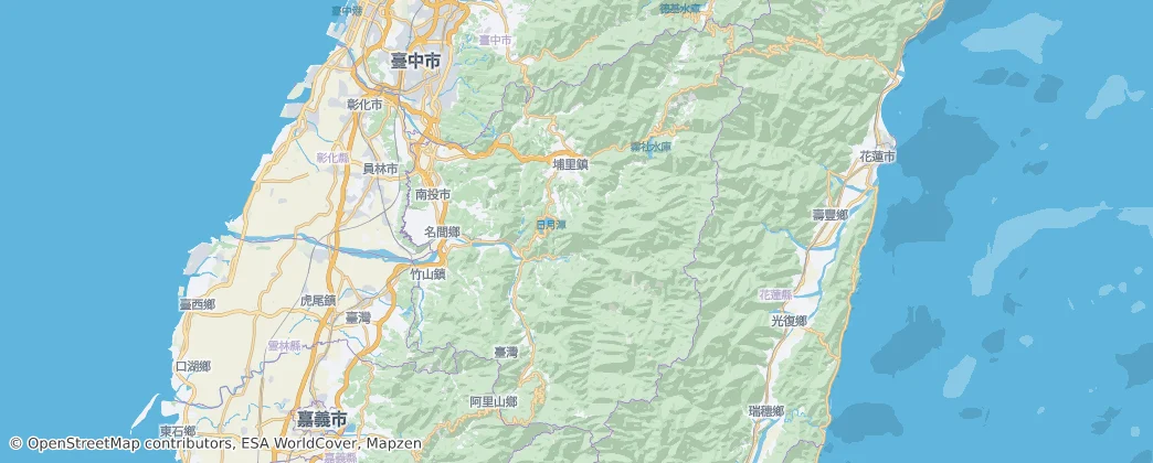 Condado de Nantou — Mapa