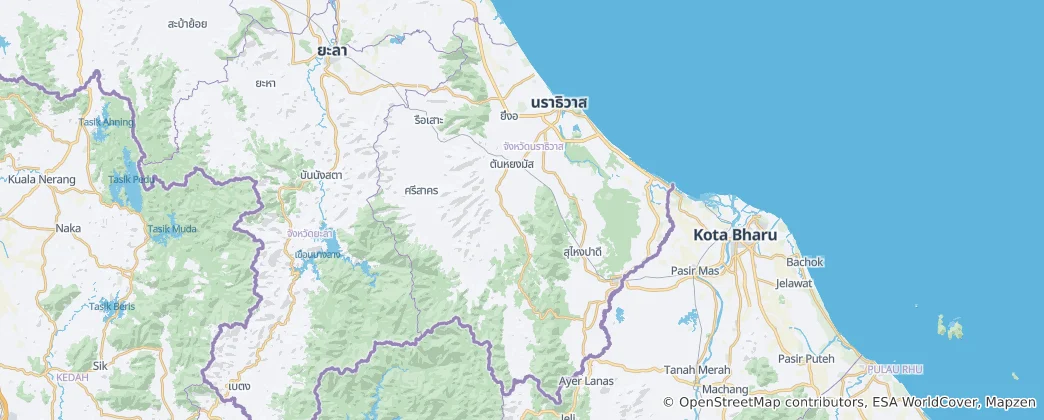 Mapa Prowincja Narathiwat