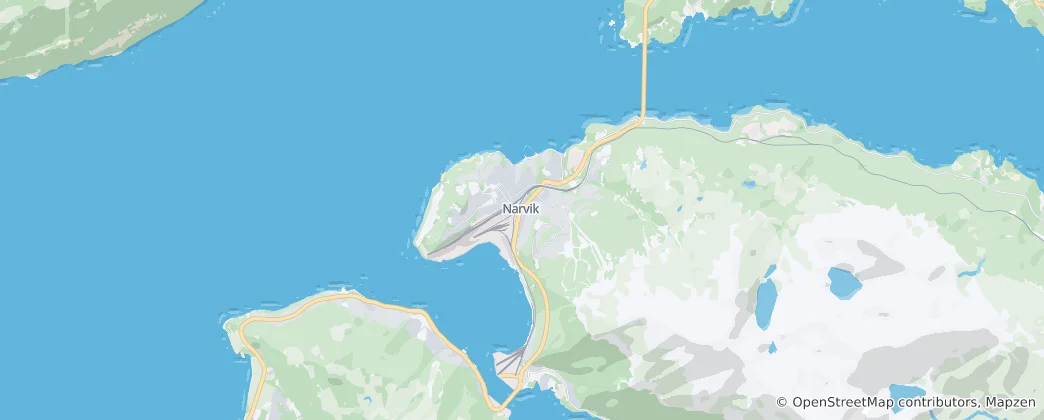 Mapa de Narvik
