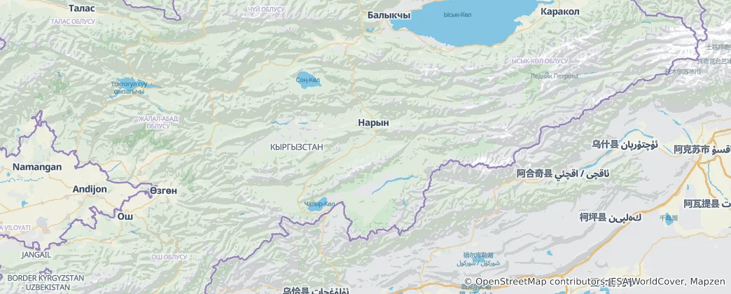 Map of Naryn Region