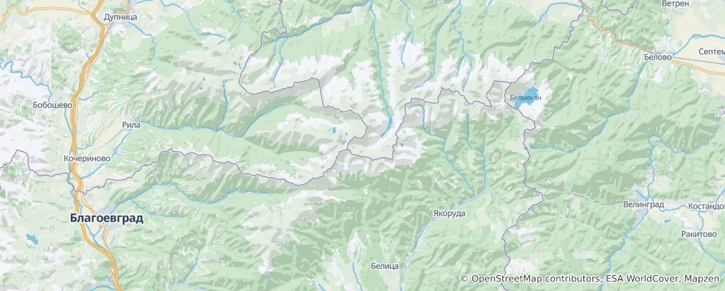 Mappa di National Park Rila