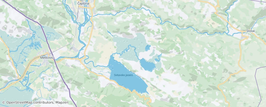 Karte von Naturpark Hutovo Blato