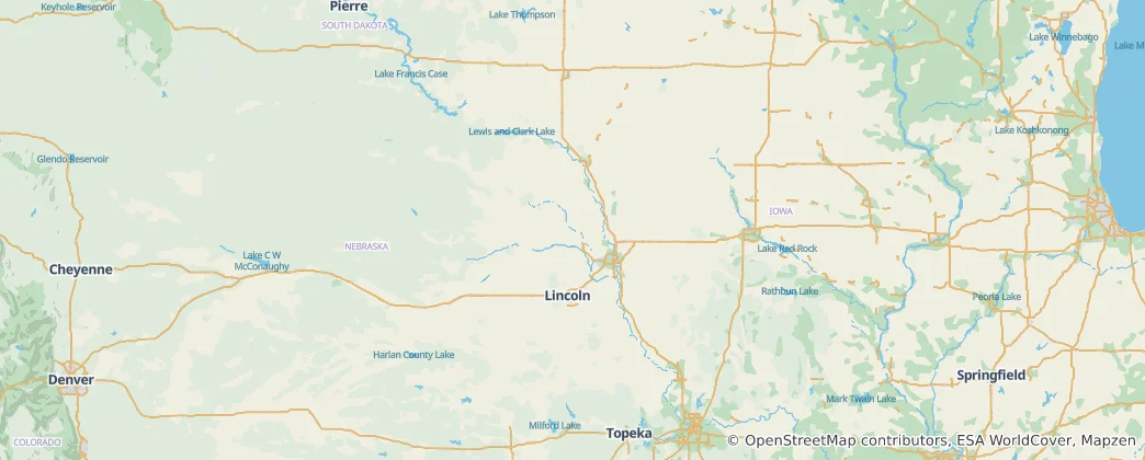 Mapa De Nebraska