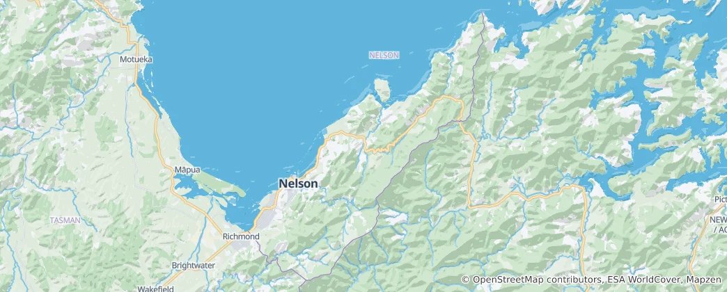Map of Nelson