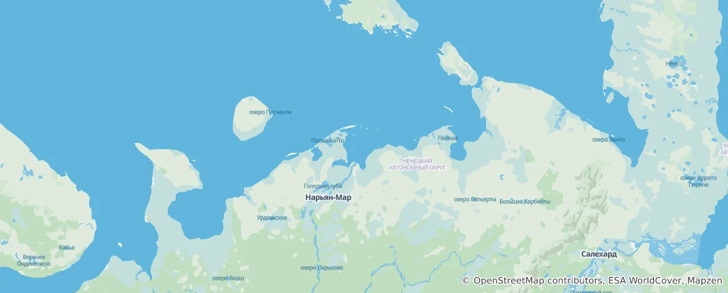 Map of Nenets Okrug
