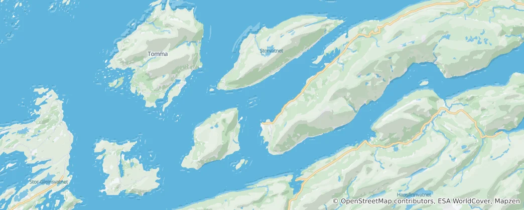 Térkép: Nesna nor