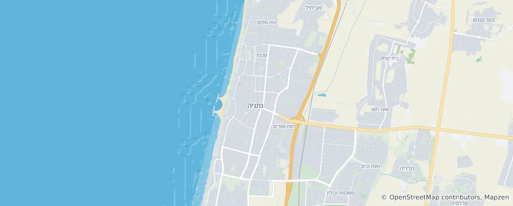 Map of Netanya
