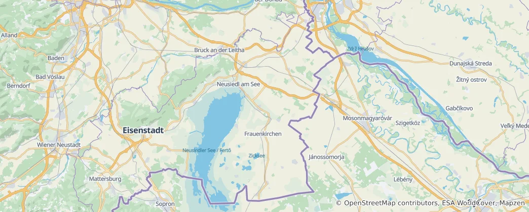 Mappa di distretto di Neusiedl am See