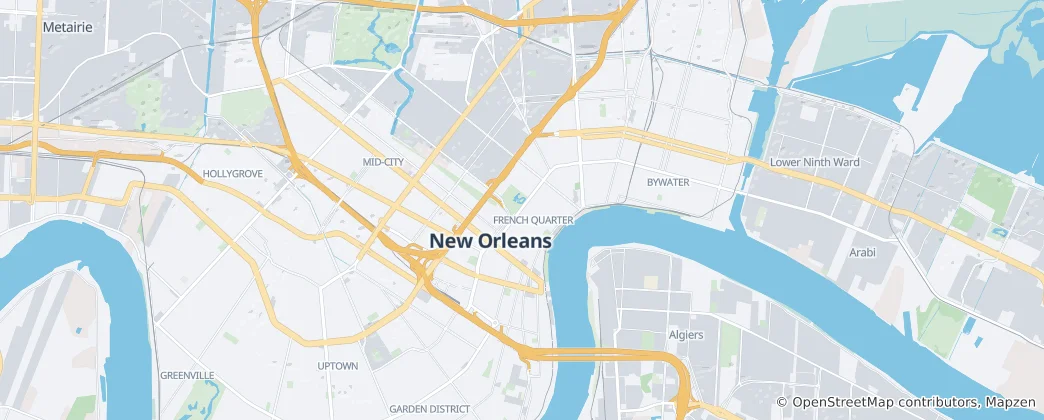 Map of New Orleans