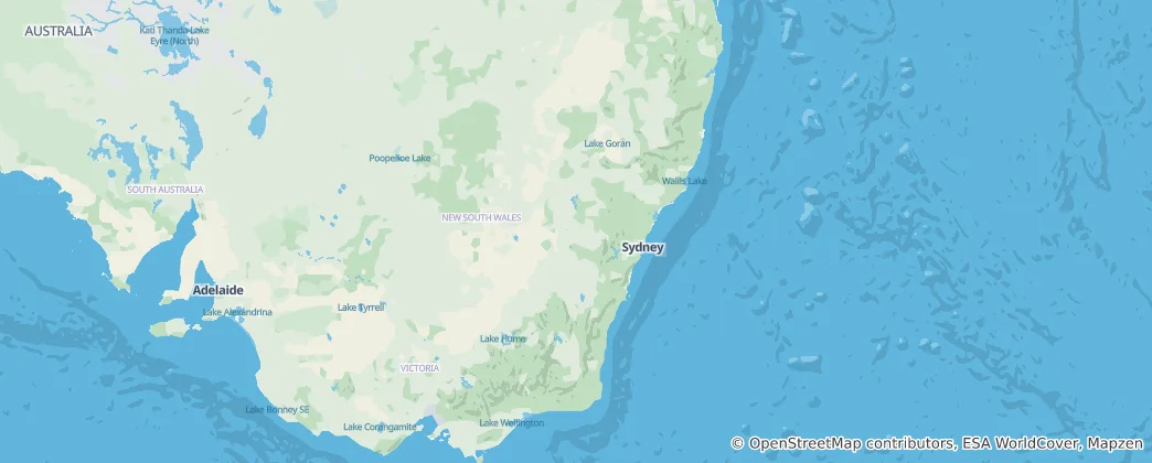 Kaart van New South Wales