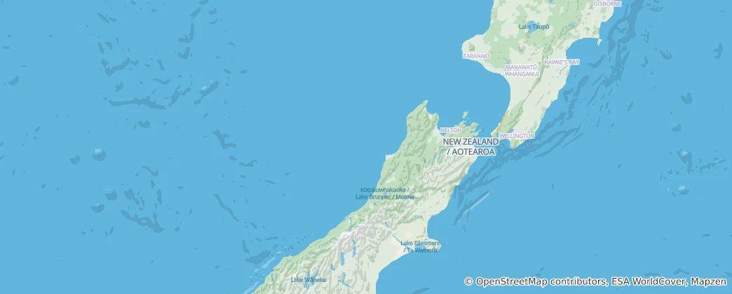 Map of New Zealand