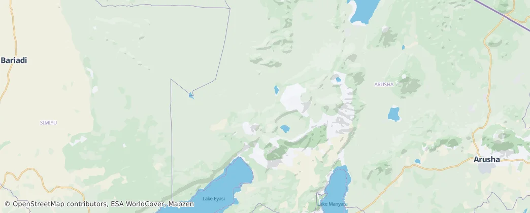 Area di conservazione di Ngorongoro — Mappa
