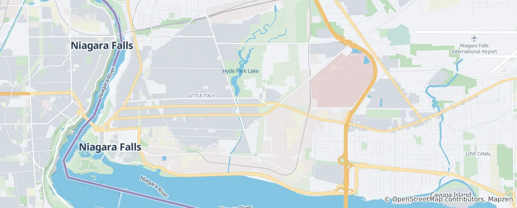 Mapa Niagara Falls