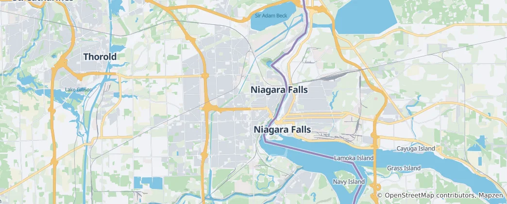 Map of Niagara Falls