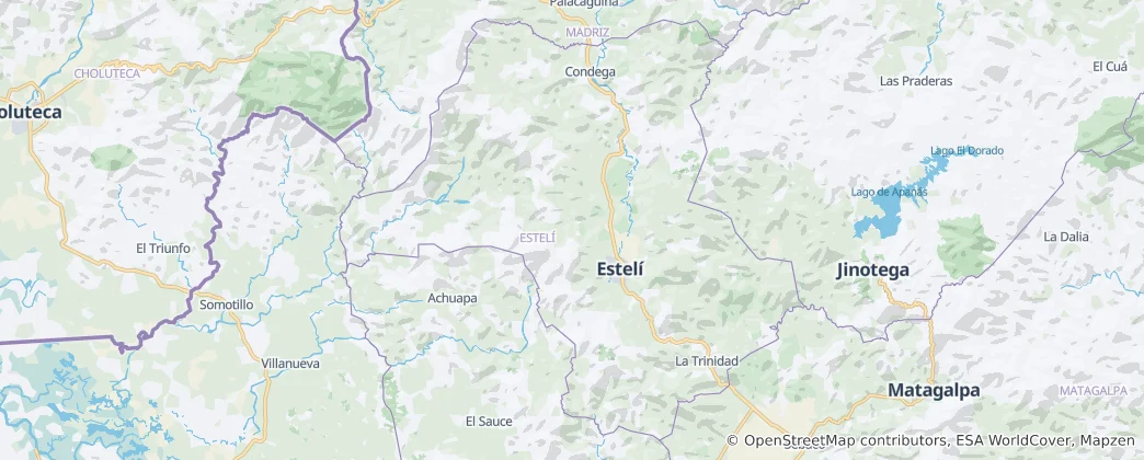 Mappa di dipartimento di Estelí