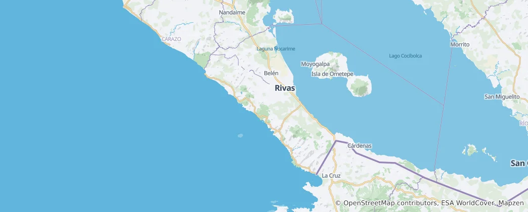 Map of Rivas Department