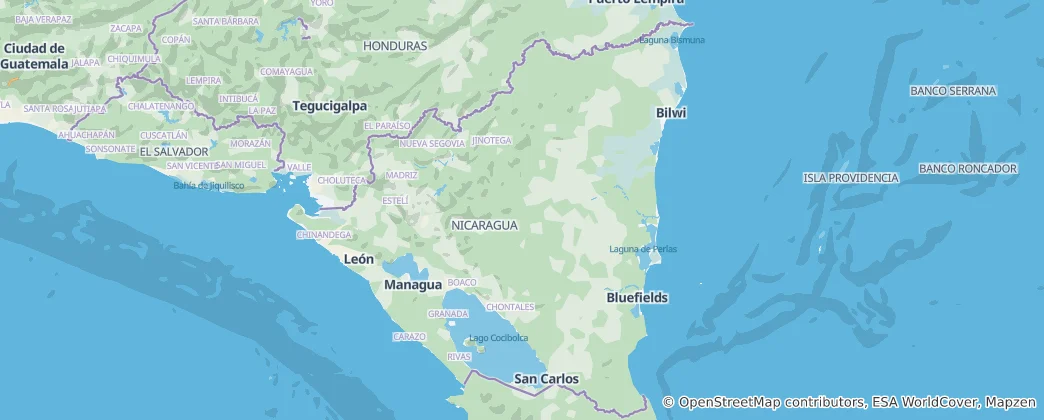 Map of Nicaragua